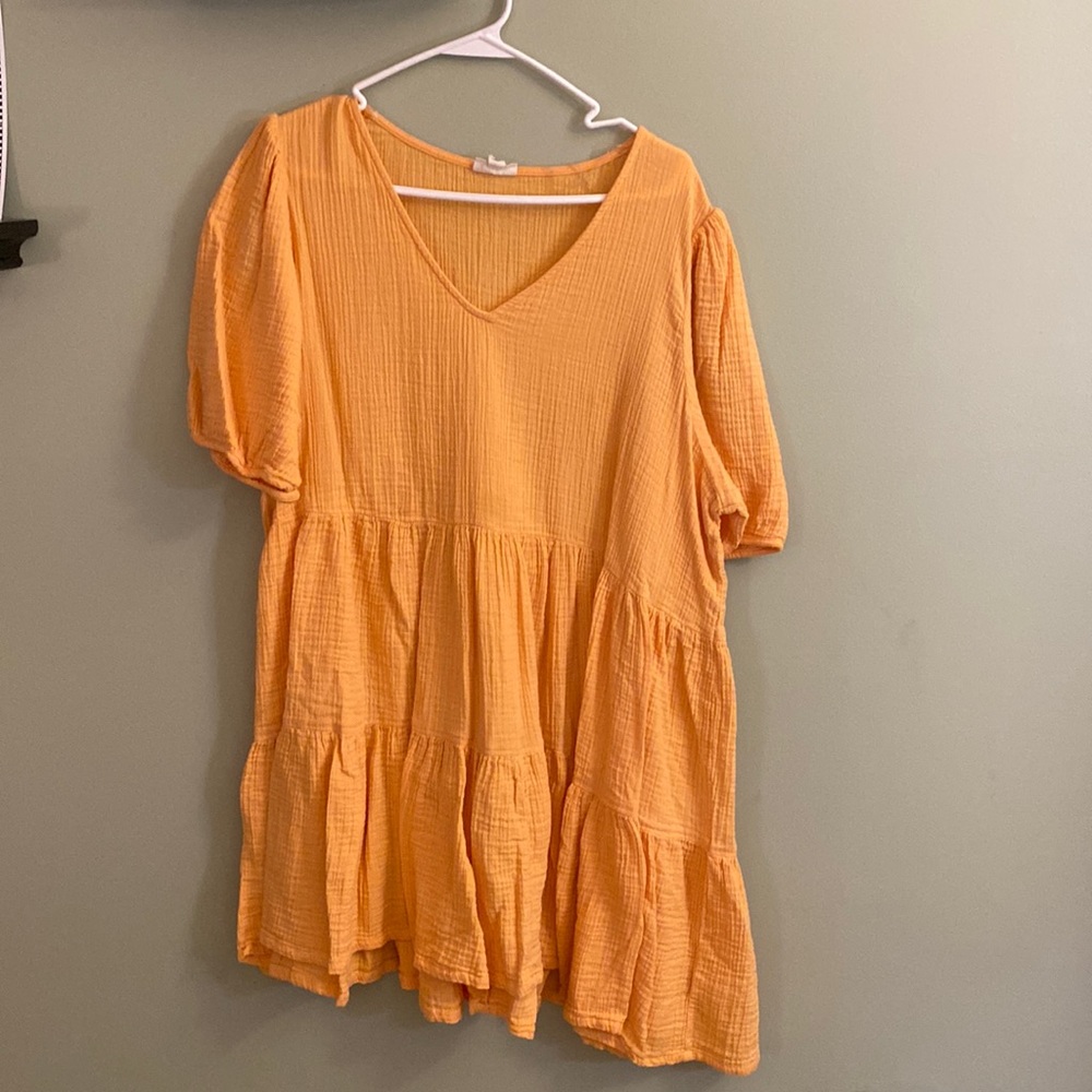 Size XXL gold/ orange sun dress